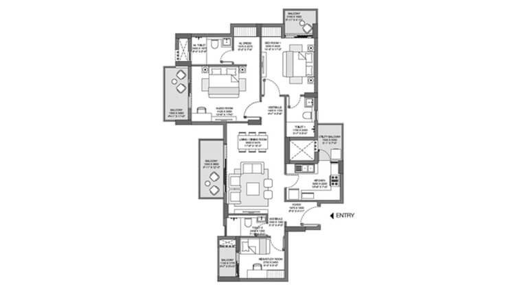 2 BHK 896 Sq. Ft. Apartment in Godrej Nurture