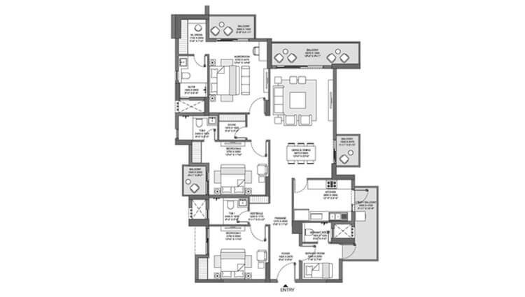 3 BHK 1360 Sq. Ft. Apartment in Godrej Nurture